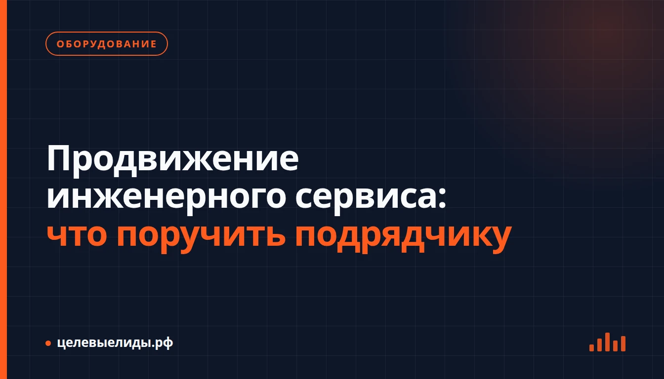 Продвижение инженерного сервиса: что поручить подрядчику